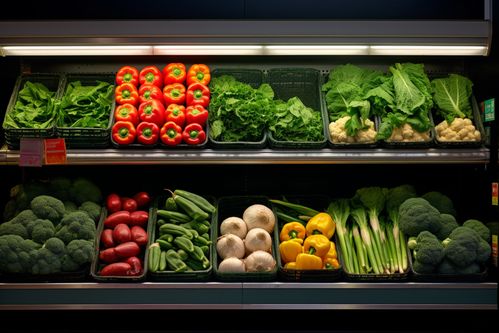 田間到餐桌 農產品新鮮蔬菜貨架攝影圖的藝術與價值